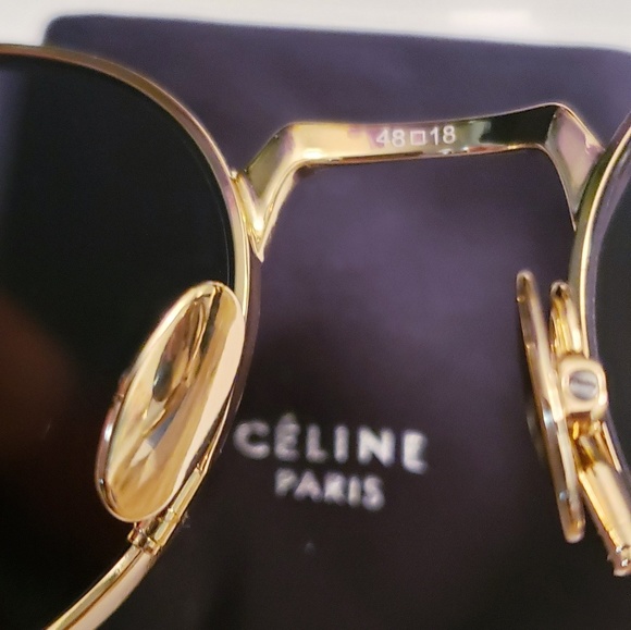 Last one❤ New CELINE Paris Gold Sunglasses Round - Picture 5 of 8